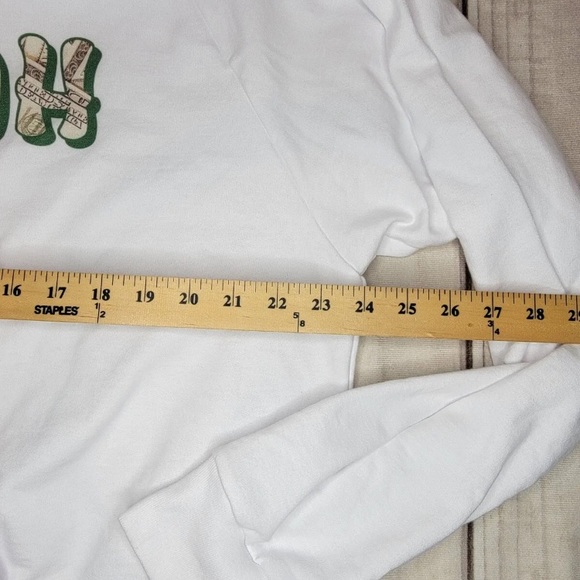 California Fleece by American Apparel Mens White Hoodie $ 'MULAH' Size XL - NEW - Picture 3 of 8